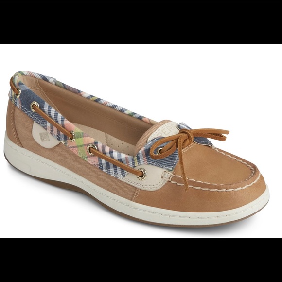 Sperry Angelfish Madras Linen Loafers 